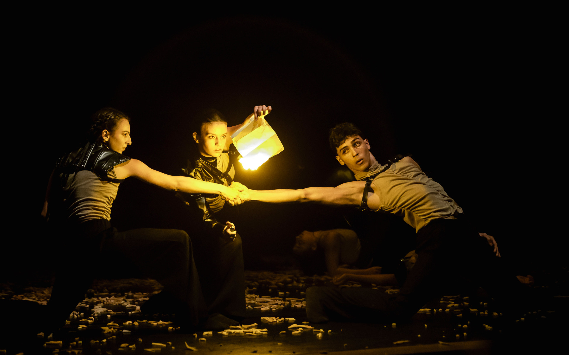 Alunos de dança em palco